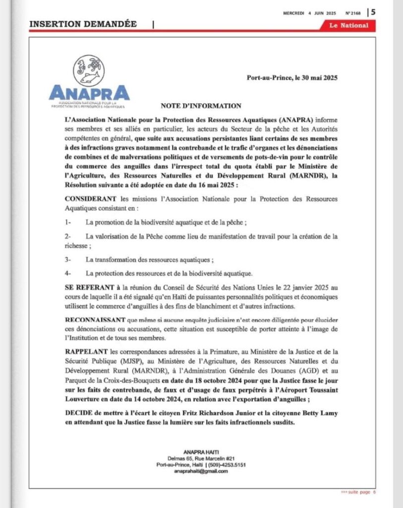 Trafic d’organes et contrebande : le RHAJAC applaudit l’exclusion de deux membres de l’ANAPRA et demande une enquête